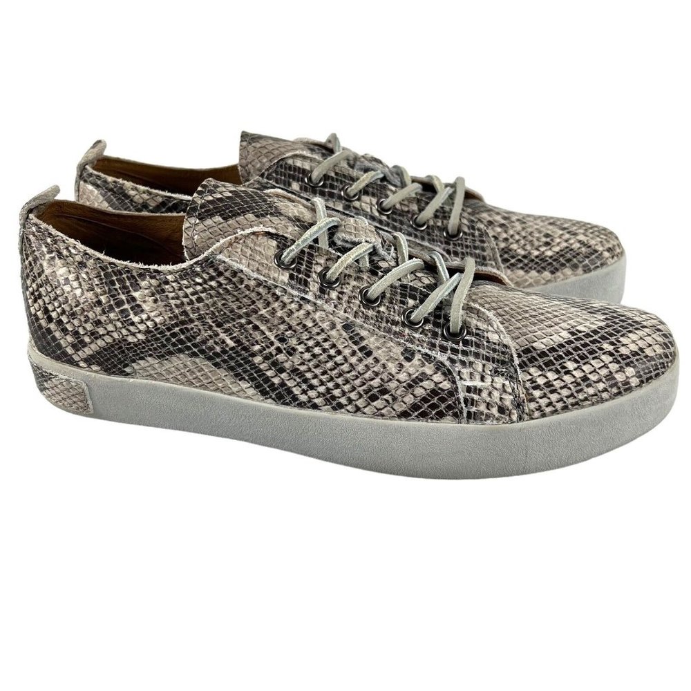 Blackstone White Python Snakeskin Low Casual Snea… - image 3